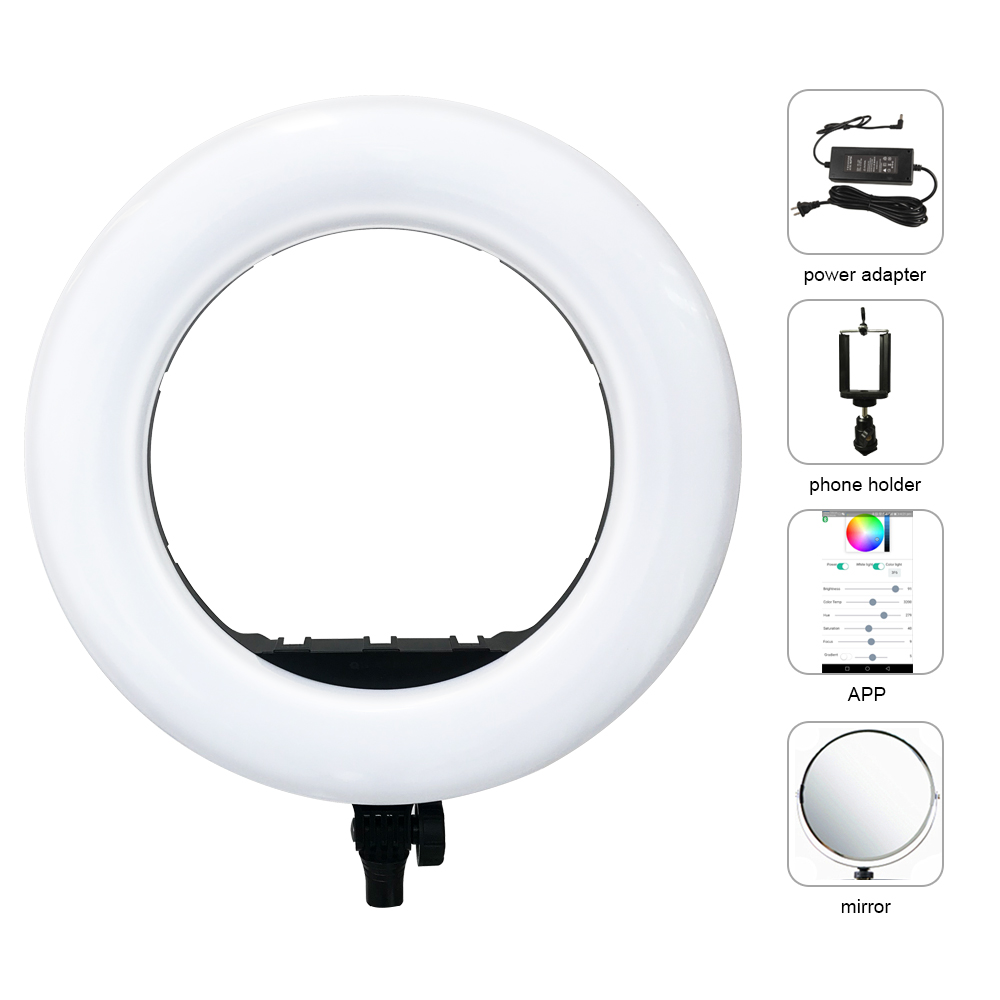 Led Ring Light 18 - Yidoblo QS-480DII Bluetooth APP-Steuerung Fotografie Ringlampe