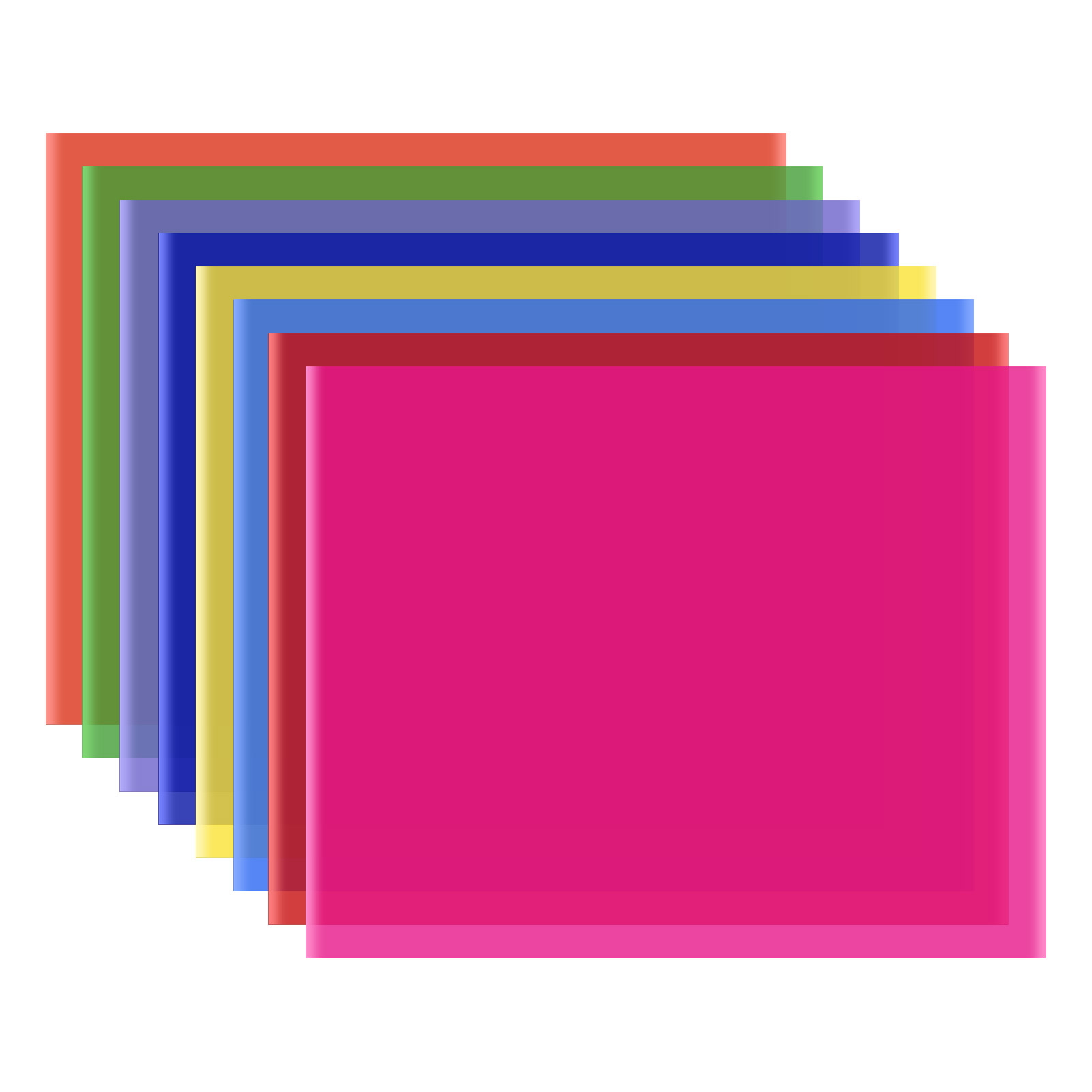 Coloured Gel Set - 8 Farben/Set PET Transparente Gel-Lichtfilter 50