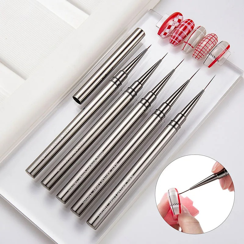Coloured Gel Set - 5-teiliges Nail-Art Pinsel-Set Handbemalte Pinsel UV-Gel