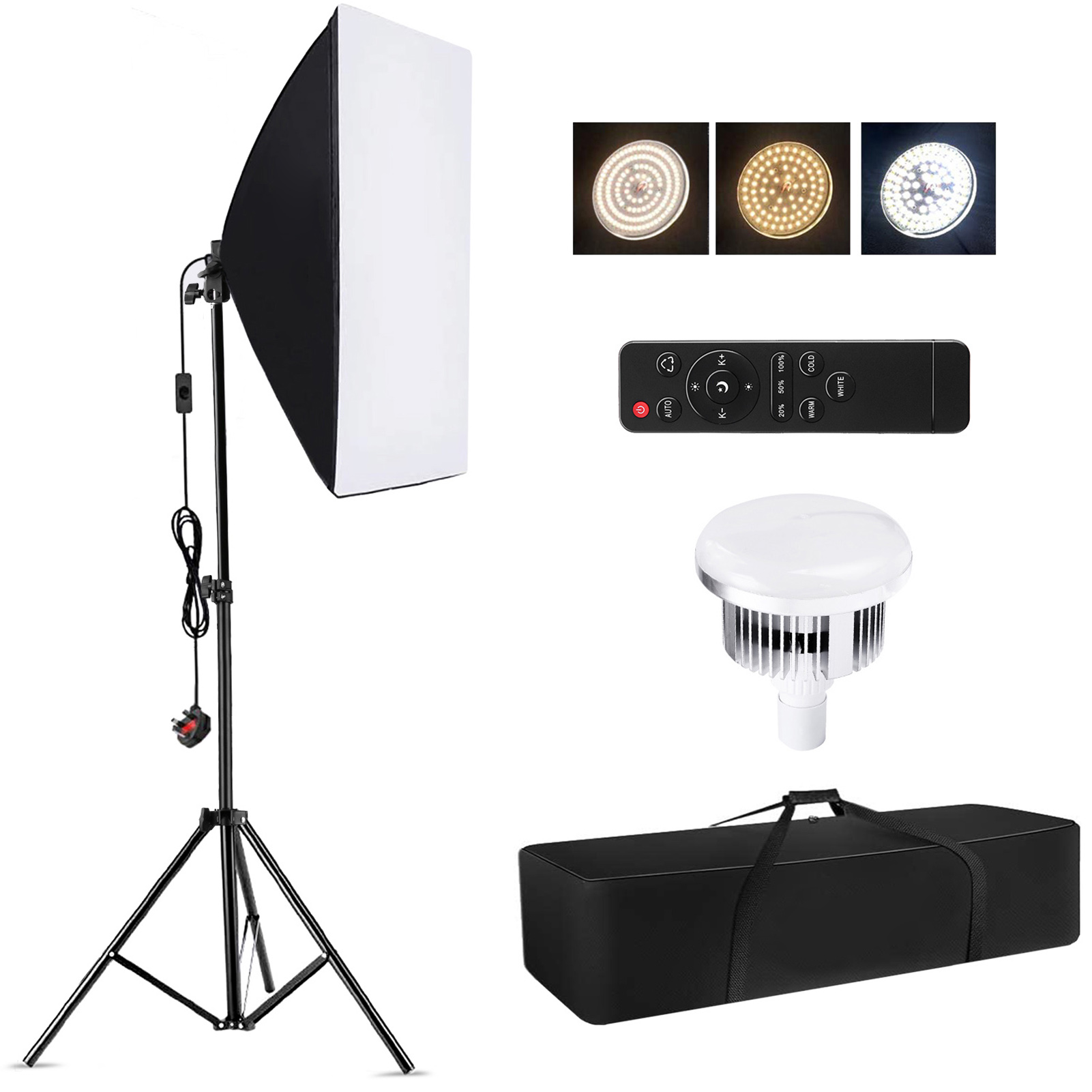 Photography Lighting Setup - Camnoon Studio Fotografie-Lichtset Softbox-Beleuchtungsset mit 85W