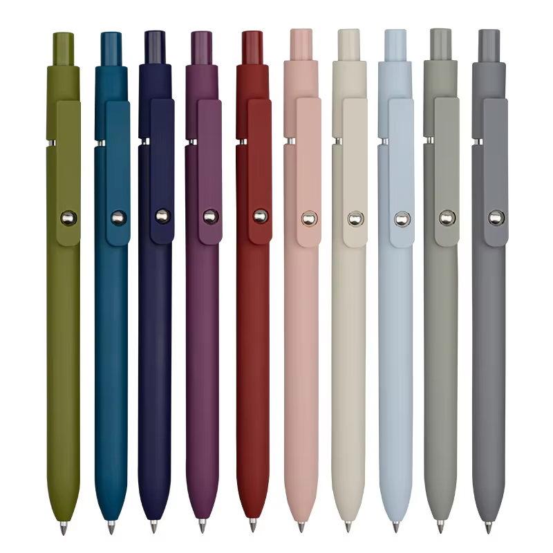 Coloured Gel Set - 5-Farben-Gelstift-Set, schwarze Tinte, geschmeidiges Schreiben, Morandi-Farben-Gelstifte