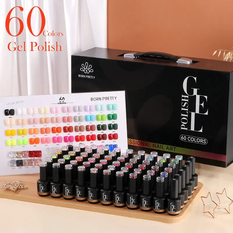 Coloured Gel Set - BORN PRETTY 60 Farben Professionelles Harz-UV-Gel-Nagelset