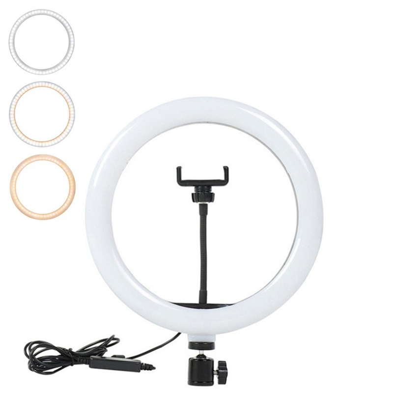 Photography Lighting For Products - Videoleuchte 16/26/33cm Selfie-Ring-LED-Licht, dimmbar, runde Ringlichtlampe