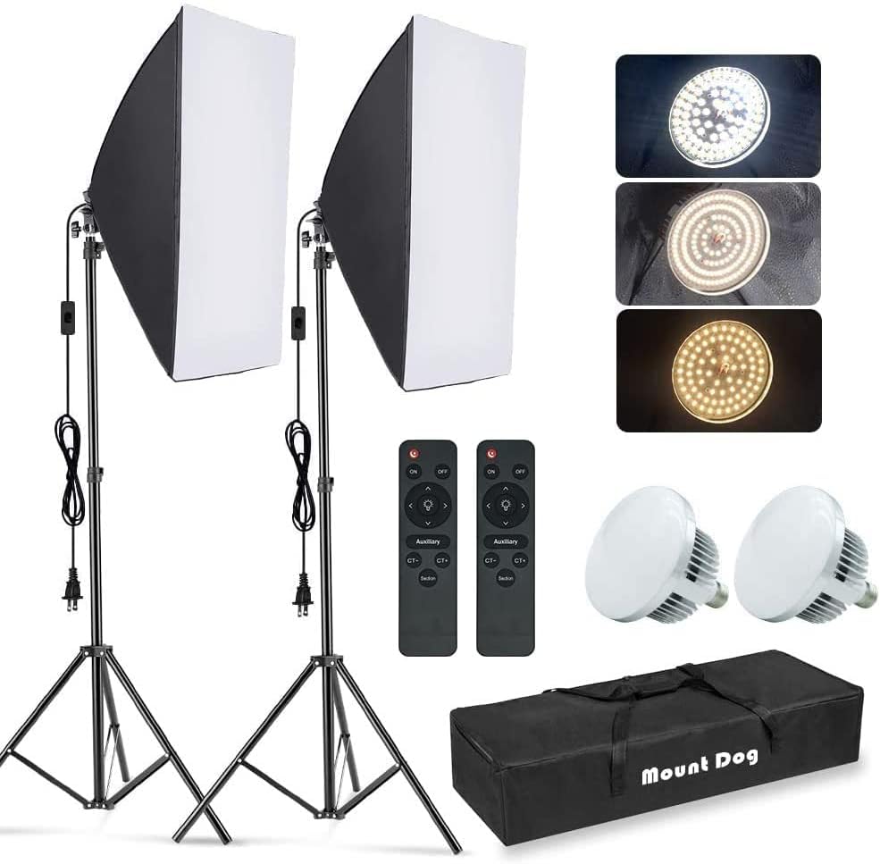 Photography Lighting Setup - Fotografie-Softbox-Beleuchtungsset, 2er-Pack 50 x 70 cm