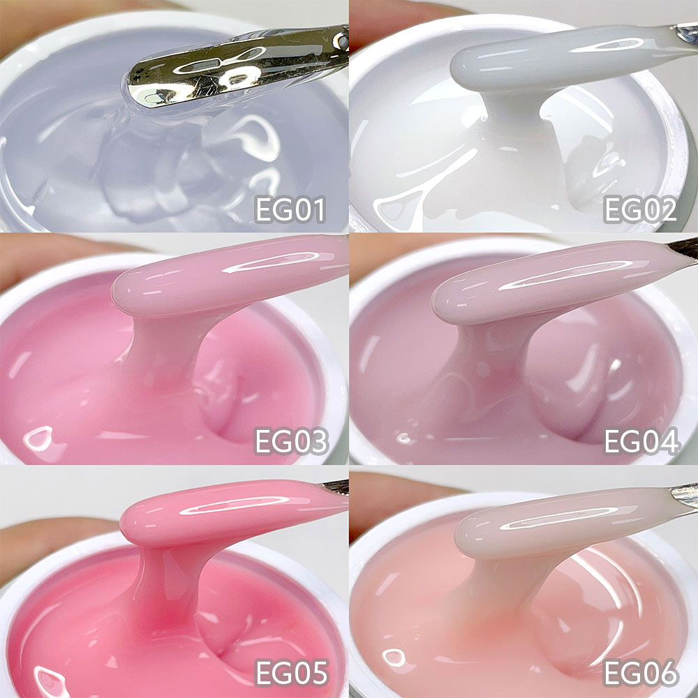 Coloured Gel Set - CANNI 28g 12-teiliges Nagelverlängerungs-Builder-Gel-Set Natürliche Rosa