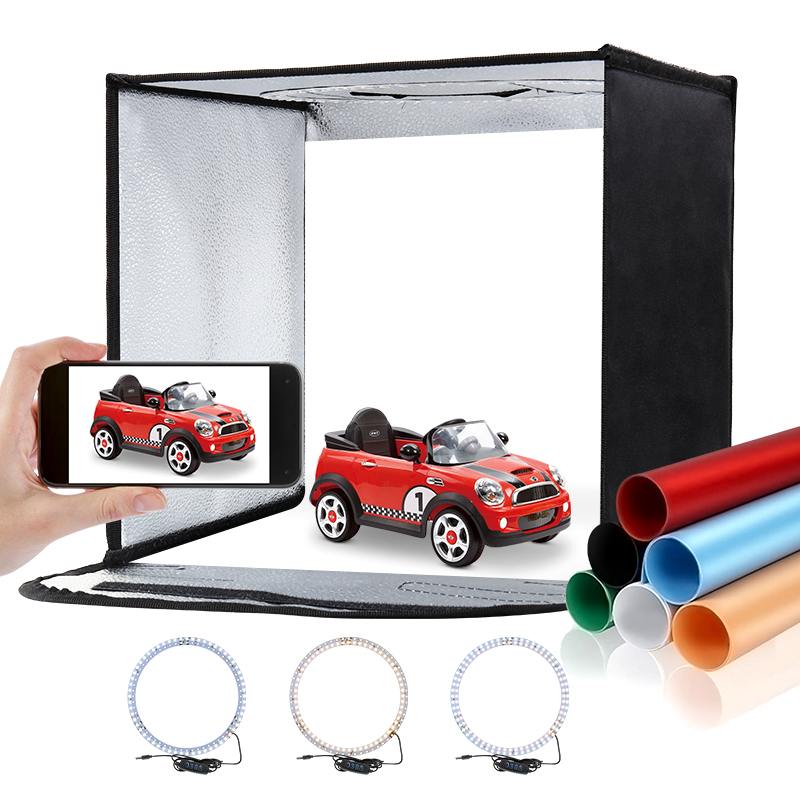 Photography Lighting And Backdrop - 11,8 x 11,8 Zoll faltbare Fotostudio-Leuchtbox,