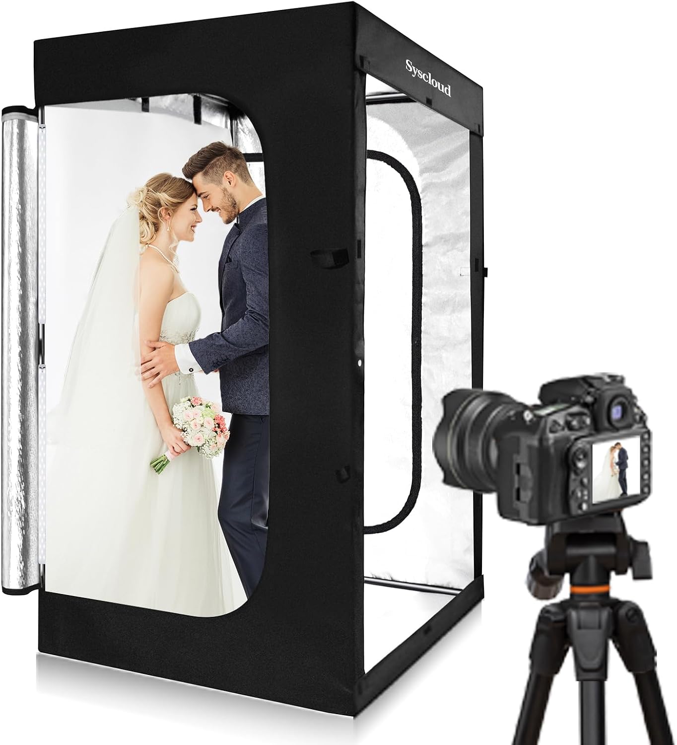 Photography Lighting And Backdrop - Dimmbares LED-Fotostudio-Lichtzelt, 47x39x78 Zoll, professionelles Aufnahmeset
