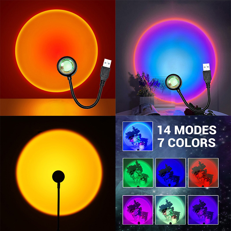 Photography Lighting Wall - ZK40 LED Sonnenuntergang Lampe Nachthimmel USB