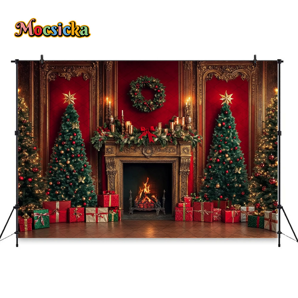 Mocsicka Rot Weihnachten Kamin – Photography Lighting And Backdrop Bewertung und Preis
