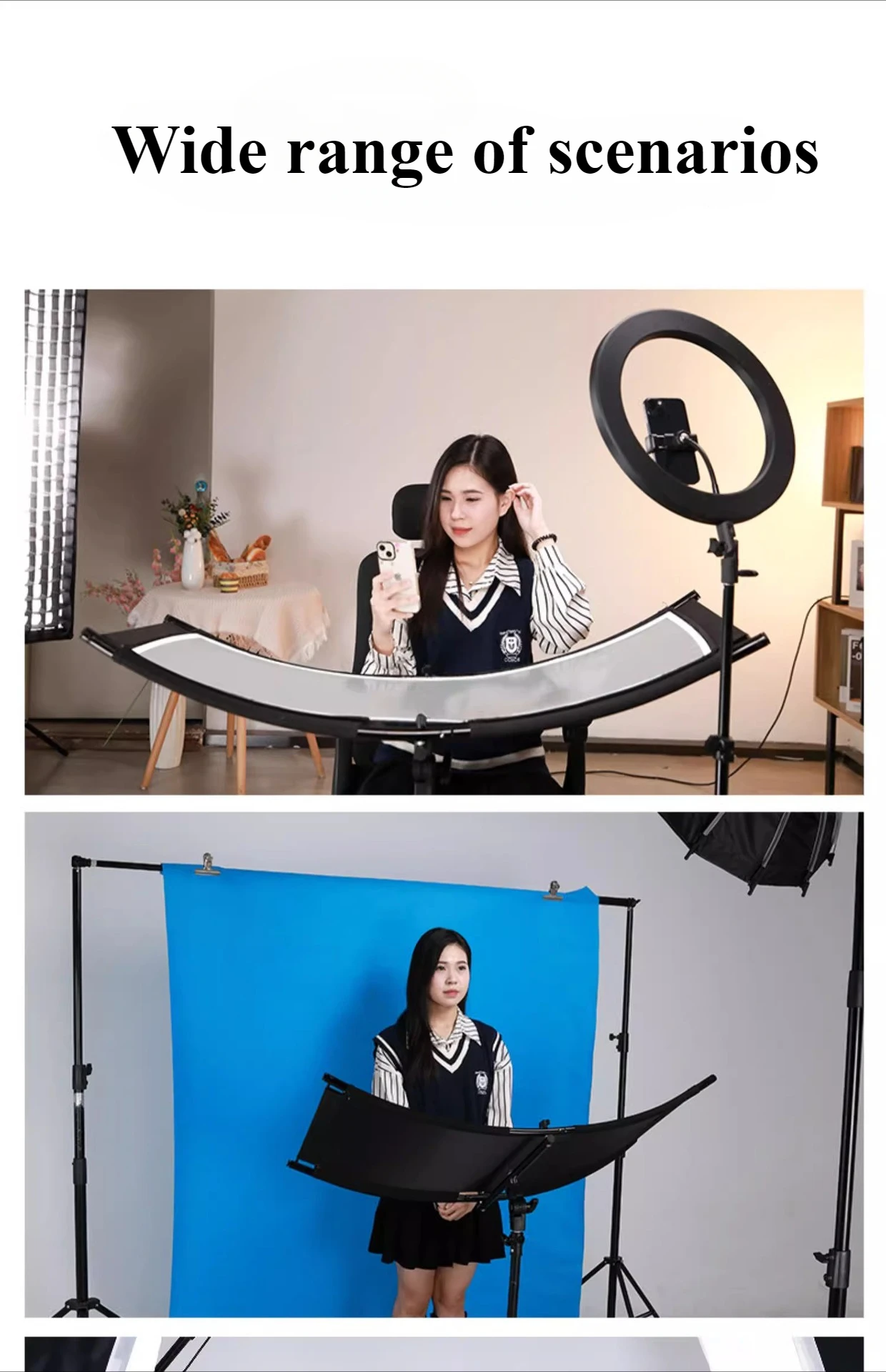 4-Farben-Stoff U-Typ-Reflektor – Photography Lighting Types Bewertung und Preis
