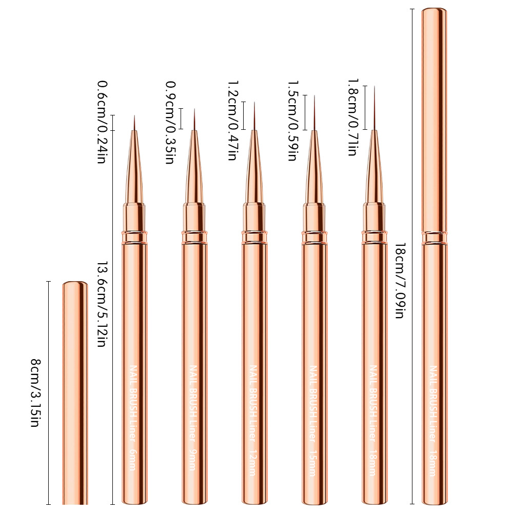 5-teiliges Nail-Art Pinsel-Set – Coloured Gel Set Bewertung und Preis