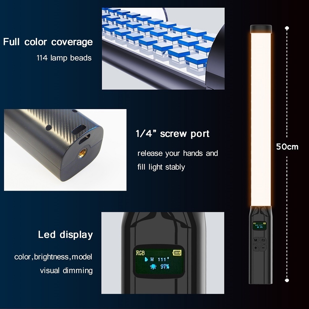 50cm RGB Stick Lichts tab leic – Photography Lighting Types Bewertung und Preis
