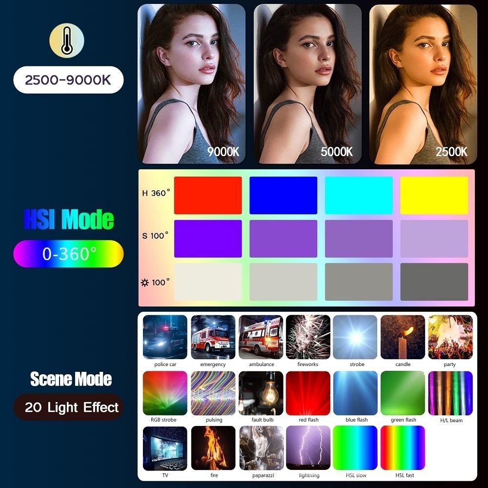 50cm RGB Stick Lichts tab leic – Photography Lighting Types Bewertung und Preis