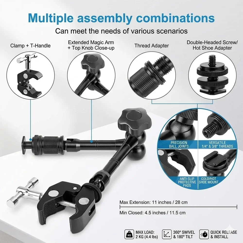 11 Zoll Magic Arm mit Super-Kl – Photography Lighting Continuous Bewertung und Preis