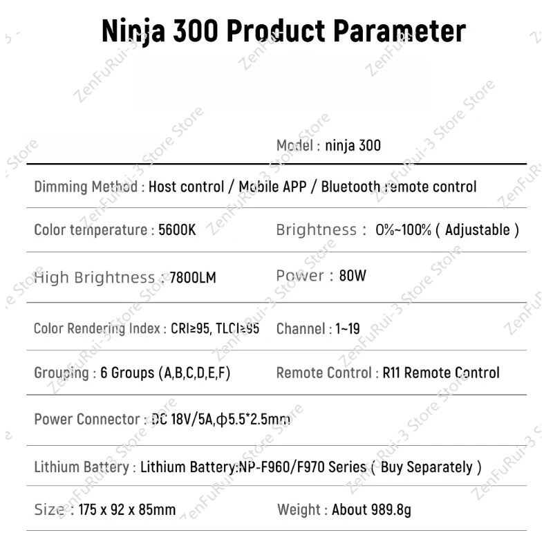 Ninja 300 80W LED Dauerlicht-V – Photography Lighting Continuous Bewertung und Preis